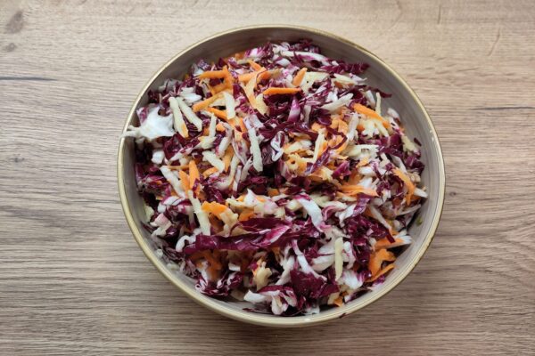 Radicchiosalat mit Karotte und Apfel